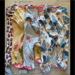 Burt’s Bees Baby- 4 Organic Baby Zip Front Snug Fit Footed Pajamas